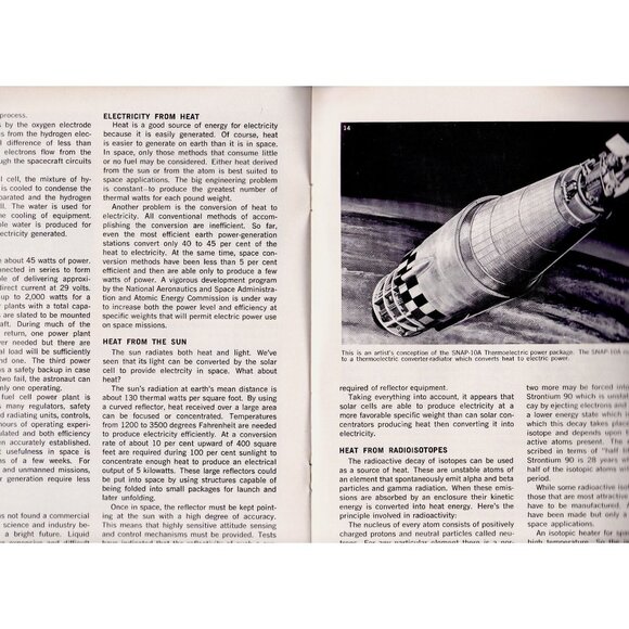 NASA Facts NF-38 Electric Power in Space 1967 Tech Manual 20pgs Vintage NASA - Picture 7 of 10